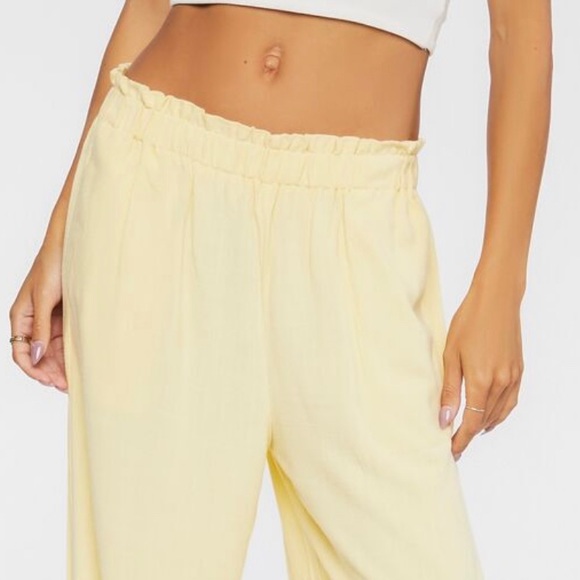 Linen blend paper bag pants - Picture 5 of 9